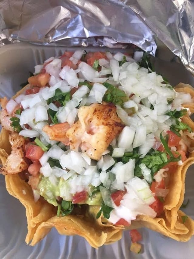 Prawn Tostada Specialty.