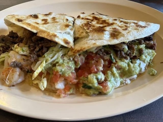 Prawn Quesadilla.