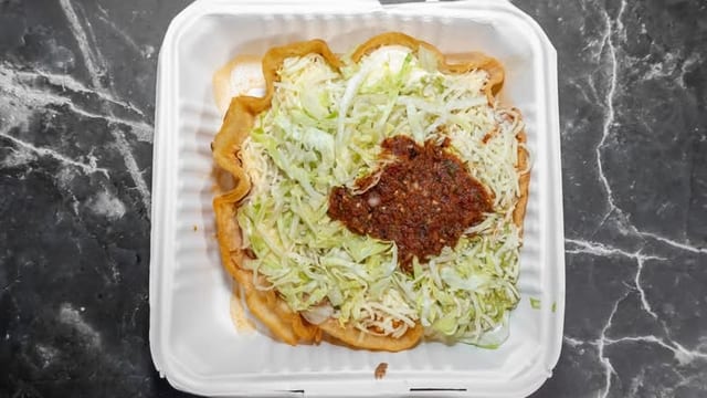 Super Vegetarian Tostada Specialty.