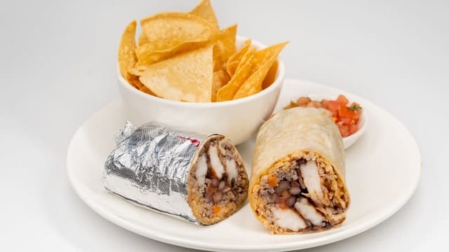 Baby Prawn Burrito.