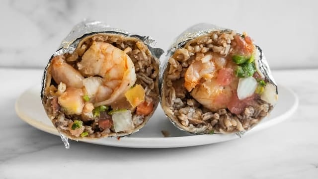 Regular Prawn Burrito.