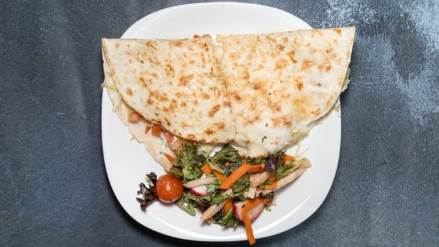 Super Prawn Quesadilla.