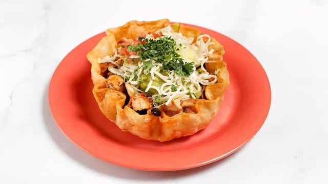 Regular Tostada with Meat.
