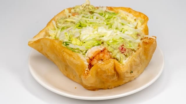 Super Prawn Tostada Specialty.